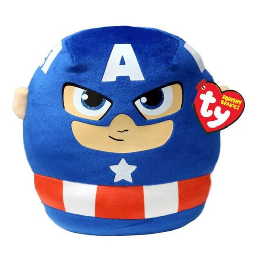 Ty Squishy Beanies Kaptan Amerika Yastık 25cm Kız Erkek Çocuk Oyuncak Eğitici Oyuncaklar