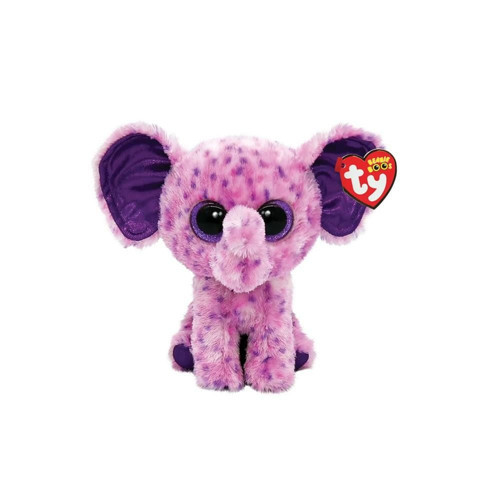 Ty Beanie Boo's Eva Elephant Purple Peluş Kız Erkek Çocuk Oyuncak Eğitici Oyuncaklar