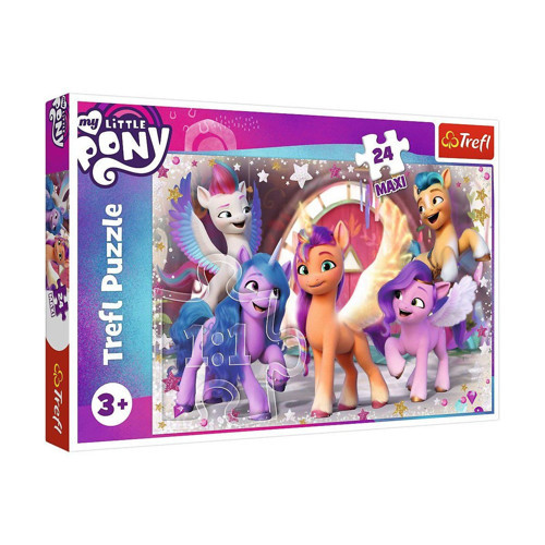 PUZZLE-14338 My Little Pony 24 Parça Maxi Çocuk Puzzle Kız Erkek Çocuk Oyuncak Eğitici Oyuncaklar