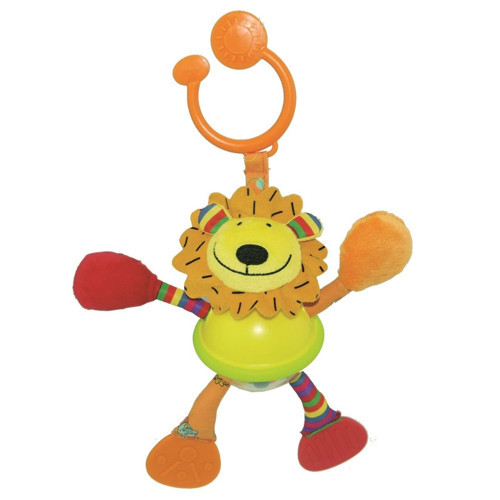 Biba Toys Çıngırak ve Dişlikli Aslan Puset Oyuncağı Kız Erkek Çocuk Oyuncak Eğitici Oyuncaklar