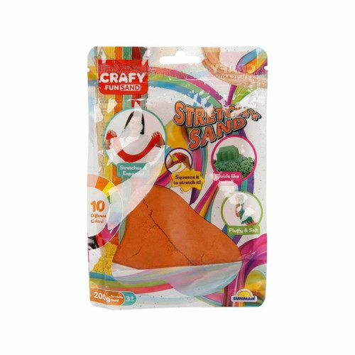 3601 Crafy Streç Oyun Kumu Turuncu 200 g Kız Erkek Çocuk Oyuncak Eğitici Oyuncaklar