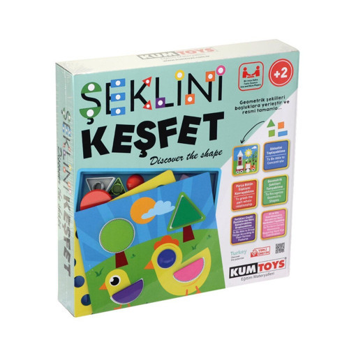 5306 KumToys, Şeklini Keşfet / +2 yaş Kız Erkek Çocuk Oyuncak Eğitici Oyuncaklar