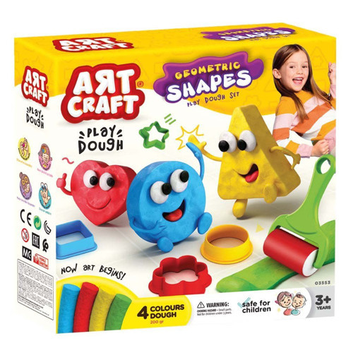 Art Craft Geometrik Şekiller Oyun Hamuru Seti 11 Parça Kız Erkek Çocuk Oyuncak Eğitici Oyuncaklar
