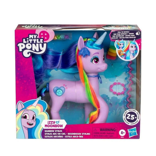 F8825 My Little Pony - Izzyy Moonbow Gökkuşağı Stili Kız Erkek Çocuk Oyuncak Eğitici Oyuncaklar