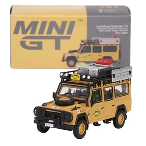Mini GT 1-64 Land Rover Defender 110 1989 Camel Trophy Amazon Team Japan Kız Erkek Çocuk Oyuncak Eği