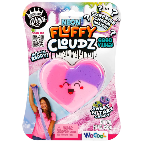 Compound Kings Neon Fluffy Cloudz Kalp Slime 11312 Kız Erkek Çocuk Oyuncak Eğitici Oyuncaklar