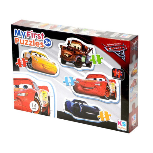 KS Cars Benim İlk Yapbozum 4'ü Bir Arada Kız Erkek Çocuk Oyuncak Eğitici Oyuncaklar