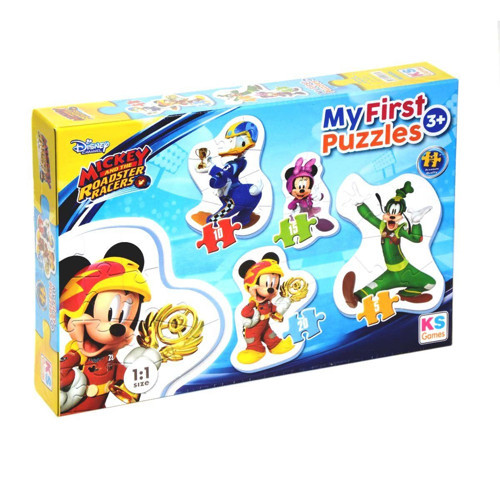 KS Mickey Benim İlk Yapbozum 4'ü Bir Arada Kız Erkek Çocuk Oyuncak Eğitici Oyuncaklar