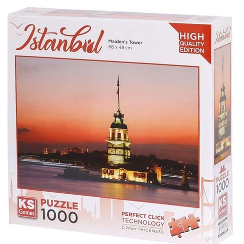 KS Games Kız Kulesi ve Gün Batımı Puzzle 1000 Parça 20729 Kız Erkek Çocuk Oyuncak Eğitici Oyuncaklar