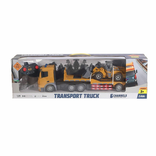 HT079 Kumandalı Şarjlı Işıklı Transporter Tır 1:24 Kız Erkek Çocuk Oyuncak Eğitici Oyuncaklar