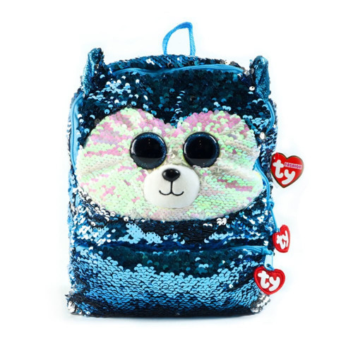 TY Fashion Pullu Sırt Çantası Hushy Köpek Slush 27cm Kız Erkek Çocuk Oyuncak Eğitici Oyuncaklar