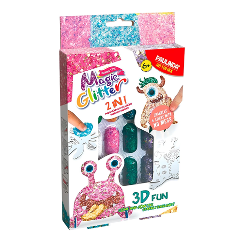 Paulinda Magic Glitter 2n1 3D Fun Hobi Set S00095583 Kız Erkek Çocuk Oyuncak Eğitici Oyuncaklar