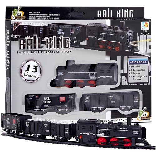 Pilli Tren Seti 13 Parça - A8265-TL05 Kız Erkek Çocuk Oyuncak Eğitici Oyuncaklar