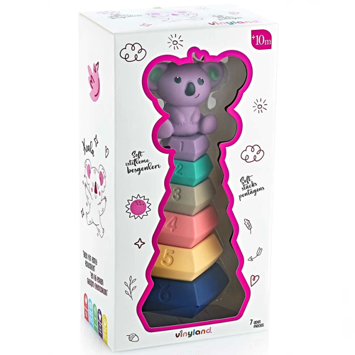 Vinyland Soft Beşgen Halkalar Koala 7'li Set 661884 Kız Erkek Çocuk Oyuncak Eğitici Oyuncaklar