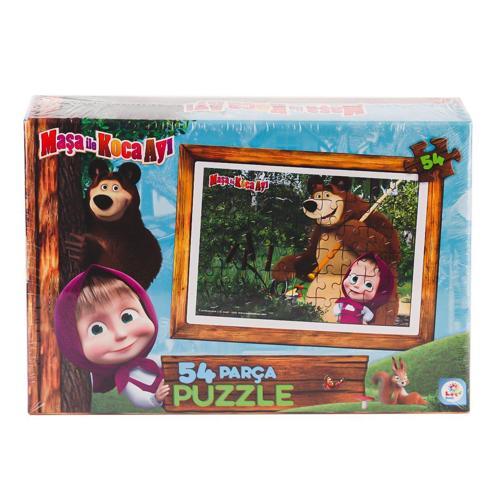MS7965 Masha ve Koca Ayı 54 Parça Puzzle -Laçokids Kız Erkek Çocuk Oyuncak Eğitici Oyuncaklar