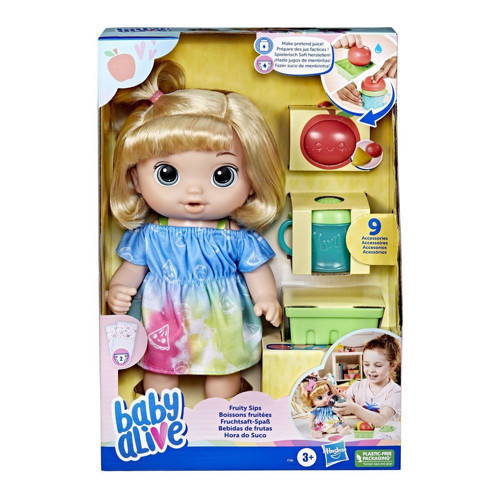 F7356 Baby Alive Bebeğim ile Eğlenceli Yudumlar Sarışın +3 yaş Kız Erkek Çocuk Oyuncak Eğitici Oyunc