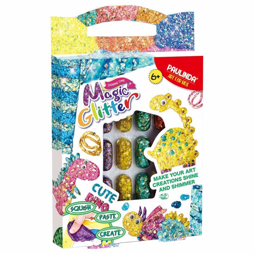 Paulinda Magic Glitter Cute Dino Hobi Set 12x5 ml S00095579 Kız Erkek Çocuk Oyuncak Eğitici Oyuncakl