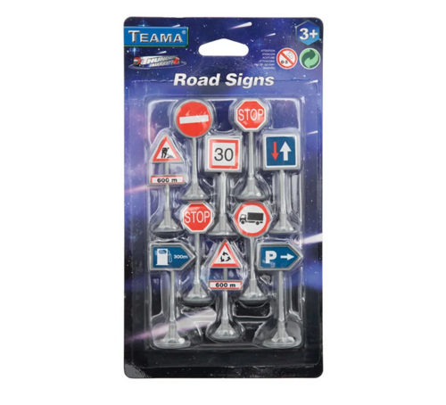 10 Parça Otoyol İşaret Levhaları Seti Kız Erkek Çocuk Oyuncak Eğitici Oyuncaklar