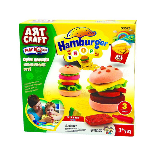Dede Oyun Hamuru Hamburger Seti Kız Erkek Çocuk Oyuncak Eğitici Oyuncaklar