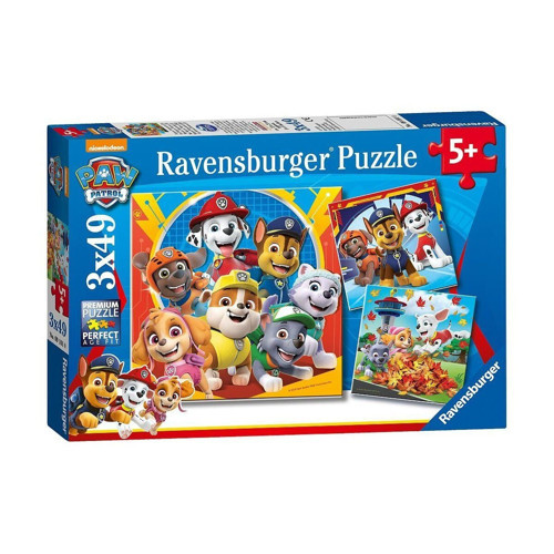50482 Paw Patrol 3x49 parça Ravensburger Puzzle Kız Erkek Çocuk Oyuncak Eğitici Oyuncaklar