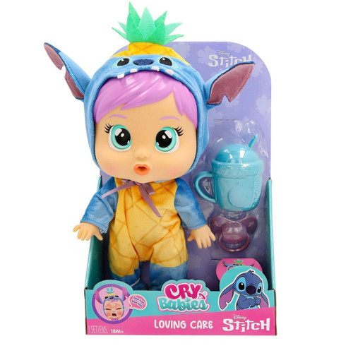 CYB70000 Cry Babies Love and Care Stitch Kostümlü Bebek Kız Erkek Çocuk Oyuncak Eğitici Oyuncaklar