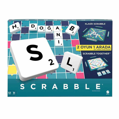 HXV98 Scrabble Orijinal İkisi Bir Arada Türkçe Kız Erkek Çocuk Oyuncak Eğitici Oyuncaklar