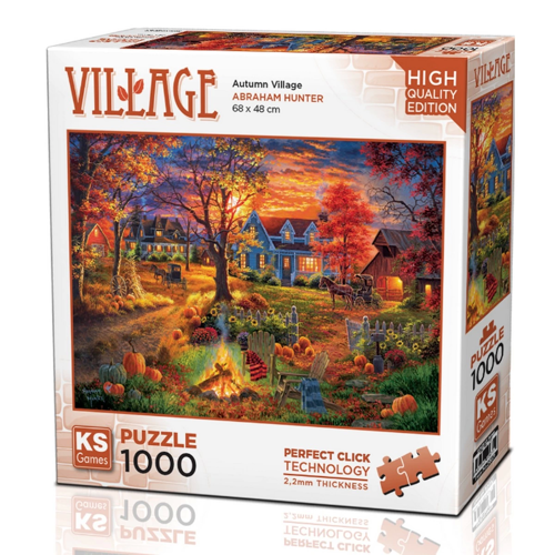 KS Games Autumn Village Puzzle 1000 Parça 20671 Kız Erkek Çocuk Oyuncak Eğitici Oyuncaklar