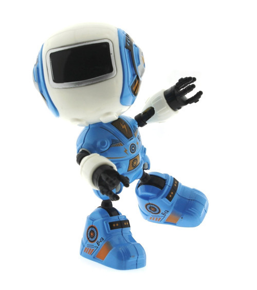 Dekoratif Sesli Işıklı Mini Sevimli Mavi Robot Kız Erkek Çocuk Oyuncak Eğitici Oyuncaklar