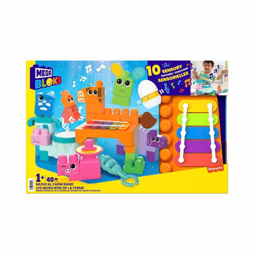HPB46 Mega Bloks® Çiftlik Orkestrası 40 parça +1 yaş Kız Erkek Çocuk Oyuncak Eğitici Oyuncaklar