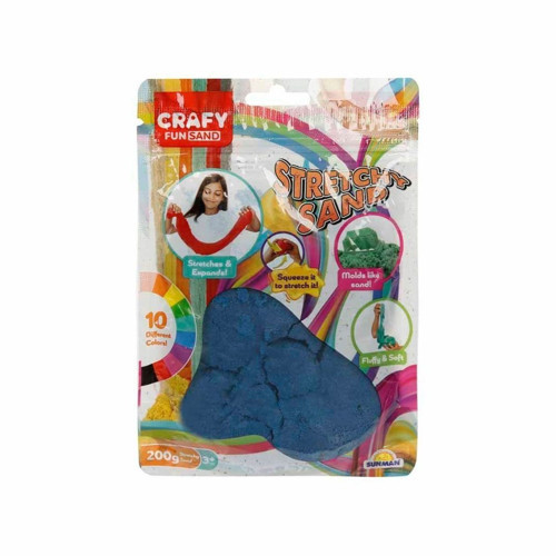 3605 Crafy Streç Oyun Kumu Koyu Mavi 200 g Kız Erkek Çocuk Oyuncak Eğitici Oyuncaklar