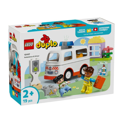 10447 Lego Duplo Ambulans ve Sürücü 19 parça +2 yaş Kız Erkek Çocuk Oyuncak Eğitici Oyuncaklar