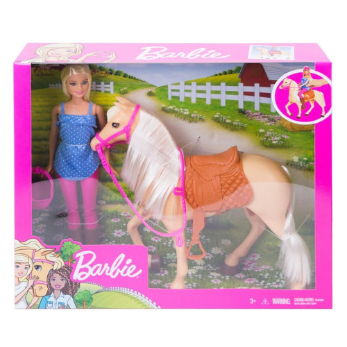 FXH13 Barbie ve Güzel Atı Oyun Seti Kız Erkek Çocuk Oyuncak Eğitici Oyuncaklar