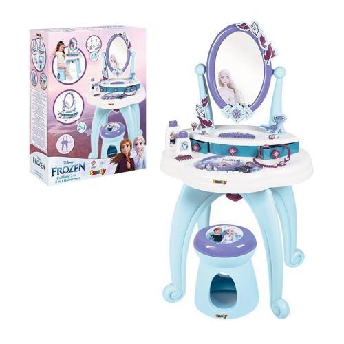 7600320244 Frozen 2IN1 Güzellik Masası -Smoby Kız Erkek Çocuk Oyuncak Eğitici Oyuncaklar