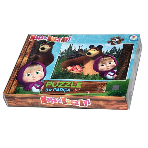 MS7574 Laço Kids Maşa ile Koca Ayı 30 Parça Puzzle Kız Erkek Çocuk Oyuncak Eğitici Oyuncaklar