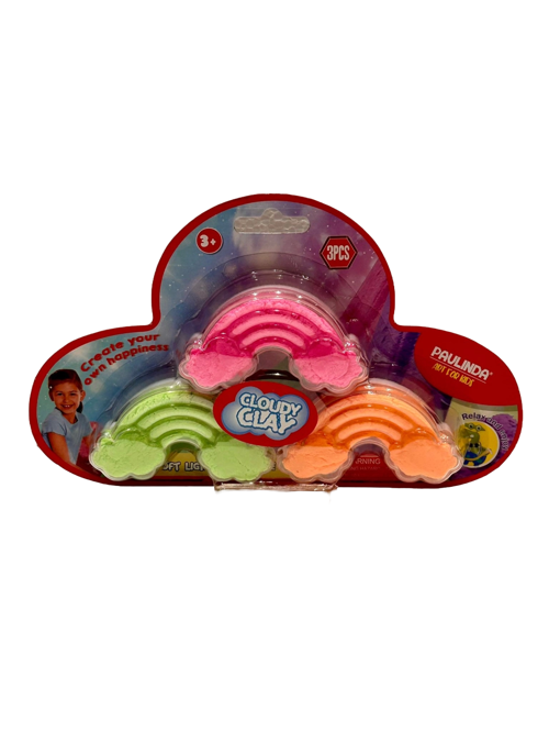 Paulinda Slime Super Cloudy Clay 3 Parça S00095812 Kız Erkek Çocuk Oyuncak Eğitici Oyuncaklar