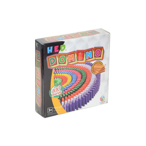 HED 338 Hobi Zeka Domino 100 Parça Kız Erkek Çocuk Oyuncak Eğitici Oyuncaklar