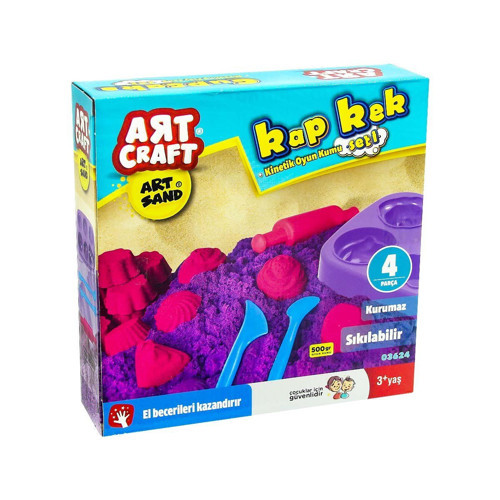 Dede Art Craft Kap Kek Kinetik Kum Seti 500gr Kız Erkek Çocuk Oyuncak Eğitici Oyuncaklar