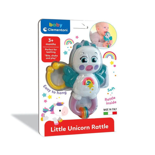 17778 Baby Clementoni - Sevimli Unicorn Çıngırak Kız Erkek Çocuk Oyuncak Eğitici Oyuncaklar