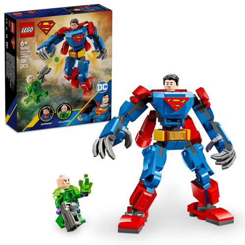 LEGO DC Superman Robotu, Lex Luthor’a Karşı Süper Kahraman Oyuncak Figürü 76302 Kız Erkek Çocuk Oyun