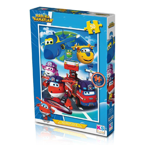 HK 709 Harika Kanatlar 50 Parça Puzzle -KS Puzzle Kız Erkek Çocuk Oyuncak Eğitici Oyuncaklar