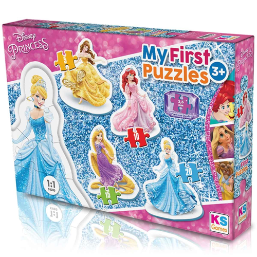 KS Princess My First 4 in 1 Puzzle Kız Erkek Çocuk Oyuncak Eğitici Oyuncaklar