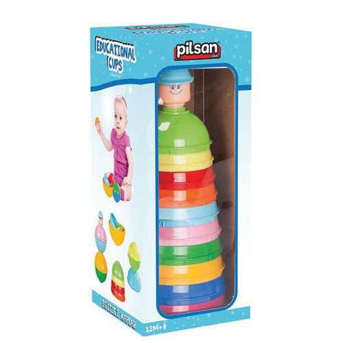 03 264 Pilsan Eğitici Kaplar Kule Kız Erkek Çocuk Oyuncak Eğitici Oyuncaklar