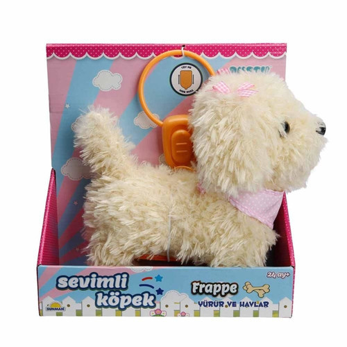 S01002858 YÜRÜYEN SEVİMLİ KÖPEK SESLİ BEYAZ-SUN Kız Erkek Çocuk Oyuncak Eğitici Oyuncaklar
