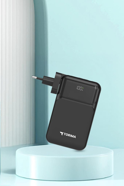 Torima TRM-1027 Siyah 20000 mAh Type-C + Lightning + USB  Taşınabilir 22,5 W Hızlı Şarj Dijital Göstergeli Powerbank 2