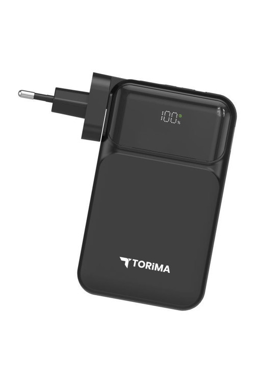 Torima TRM-1027 Siyah 20000 mAh Type-C + Lightning + USB  Taşınabilir 22,5 W Hızlı Şarj Dijital Göstergeli Powerbank 4