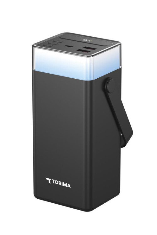 Torima TRM-1041 Siyah 40000 mAh Type-C + Lightning + USB  Taşınabilir 22,5 W Hızlı Şarj Dijital Göstergeli RGB Led Işıkl 6