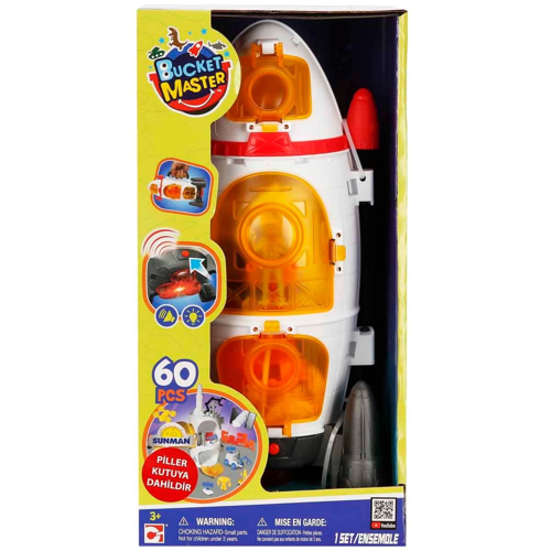 Rocket Kovası 60 Parça Kız Erkek Çocuk Oyuncak Eğitici Oyuncaklar