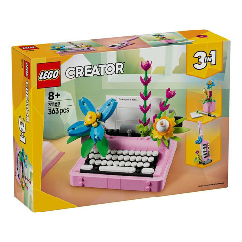31169 Lego Creator 3in1 - Çiçekli Daktilo 363 parça +8 yaş Kız Erkek Çocuk Oyuncak Eğitici Oyuncakla