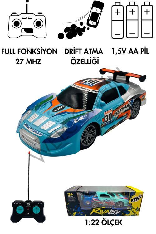 Oyuncak Uzaktan Kumandalı Pilli Full Fonksiyon Drift Atabilen Rc Yüksek Hızlı Araba Çok Renkli