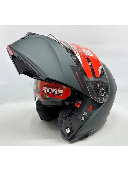 Kask Genesis Sv Çene Açılır Kask Mat Anthracite Grey